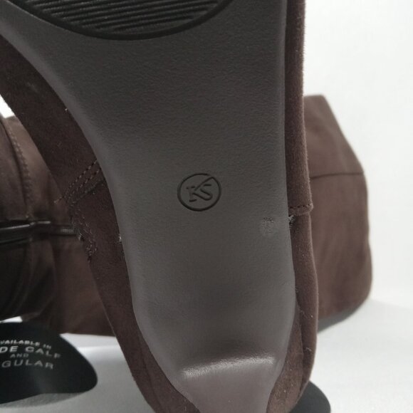 KAREN SCOTT Hanna Brown Faux Suede Knee High Wide Calf Boots Womens Size 8 - Picture 13 of 16